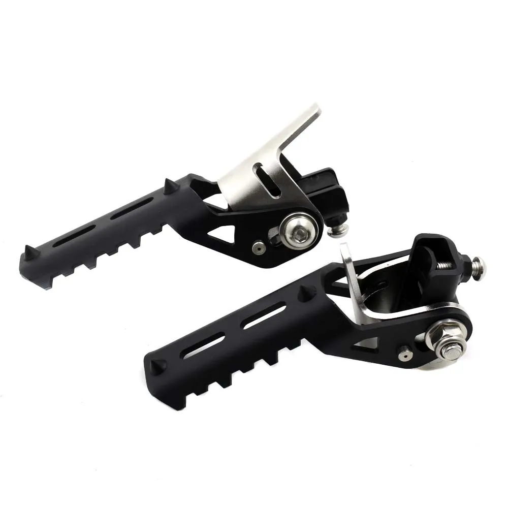 Motorcycle Highway Front Foot Pegs Folding Footrests Clamps 22-25mm For BMW R1250GS R 1200 GS adv adventure LC HP GSA 2013-2022