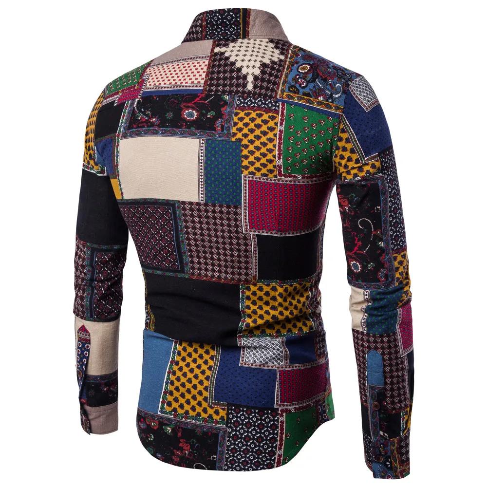 Бесплатная Страусиная Мужская Повседневная рубашка с отложным воротником и