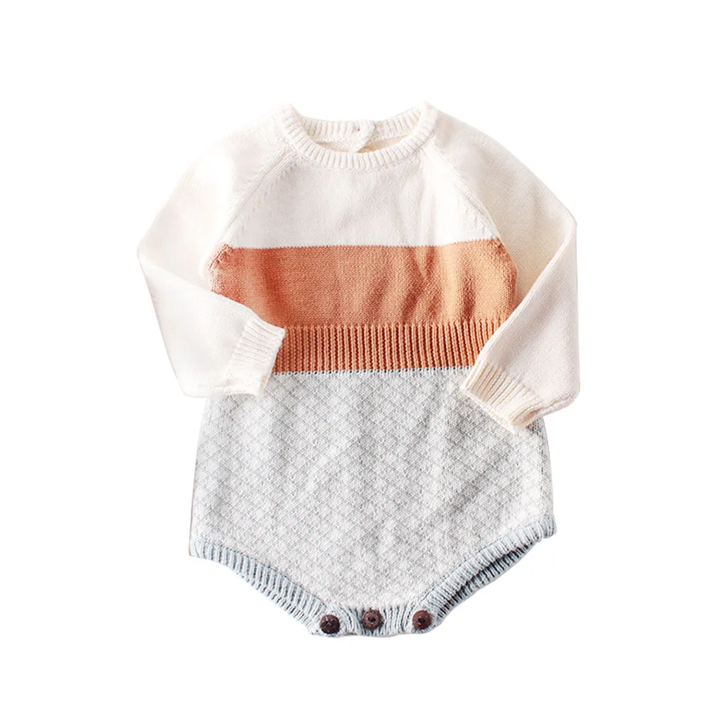 

Baby Girl's knit Rompers Long Sleeve Knitted Rompers Baby Princess Onesie Toddler Kid's Autumn Winter Clothing 1PC