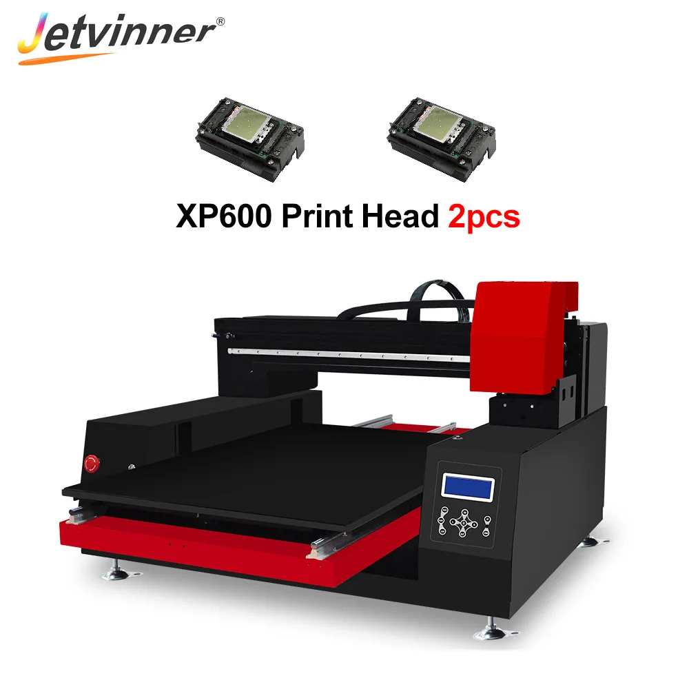 

Jetvinner A2 Inkjet UV Printer 6090 Flatbed Printer with 2pcs XP600 Print Head for Epson for Phone Case Wood TPU Tile Craft