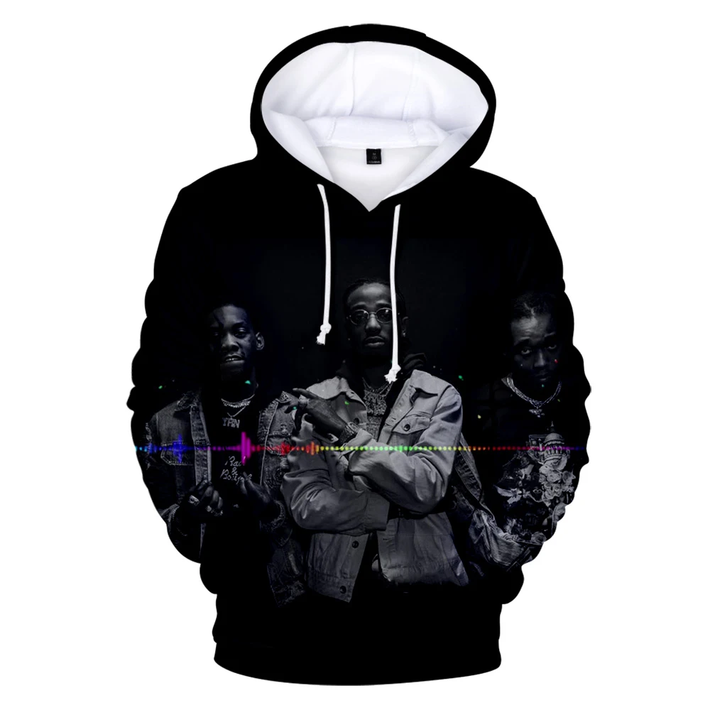 New Migos Rapper Men's Hooded Sweatshirt Hip Hop Hoodie Men/Women 3D Printing Pattern Fashion Sweatshirt Harajuku Hoody