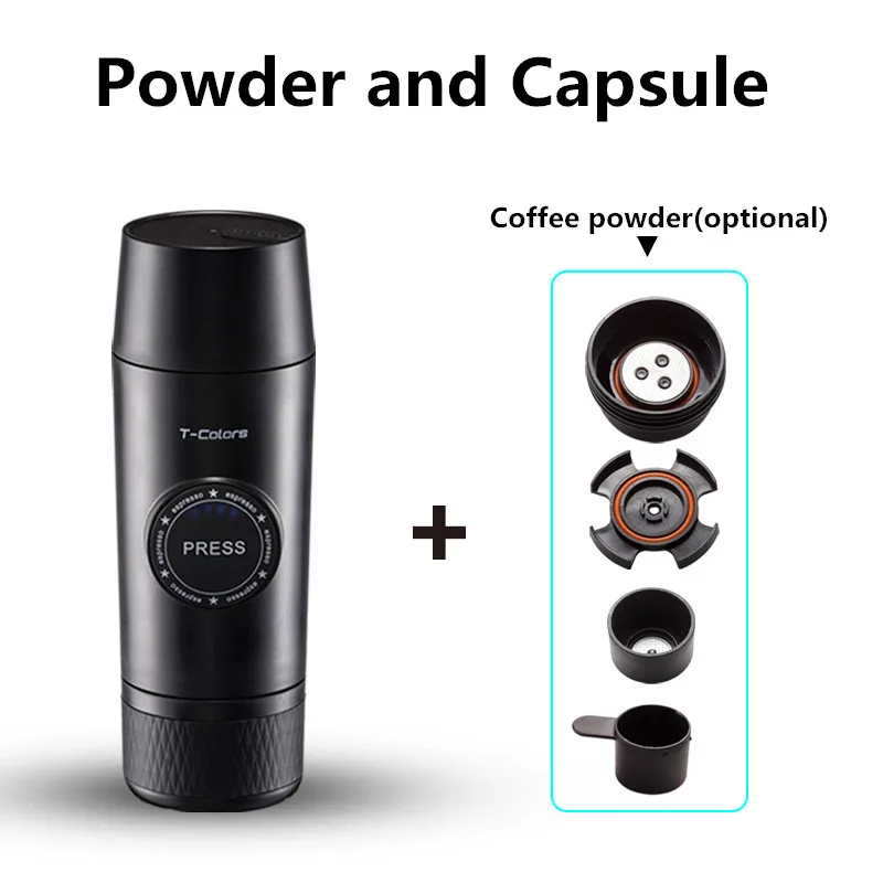 Portable Electric Coffee Mechine Mini Nespresso Maker Built-in Battery Hot/Cold Extraction Powder&ampCapsule Outdoor Travel | Бытовая