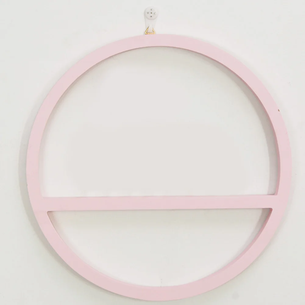 Офисная круглая полка аксессуары для дома и кухни деревянный плавающий Розовый