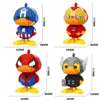 hot x duckbill marvel super hero avenger captain america spiderman ironman thor figures bricks micro diamond block toys for gift