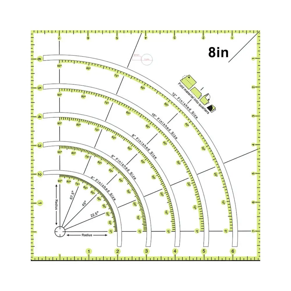 

Fashion Patchwork Rulers Acrylic Accurate Scale Transparent Ruler Home Garden Arts Craft Sewing Tools Measure Accessorie