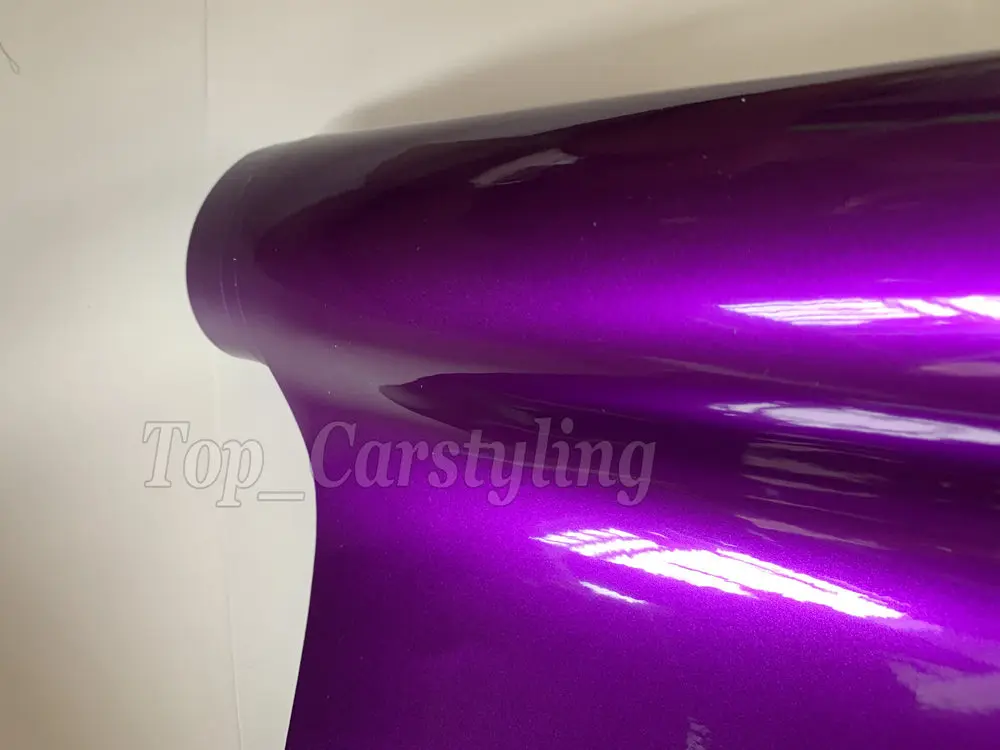 Фиолетовый глянцевые конфеты металлик винил для автомобиля не образующая
