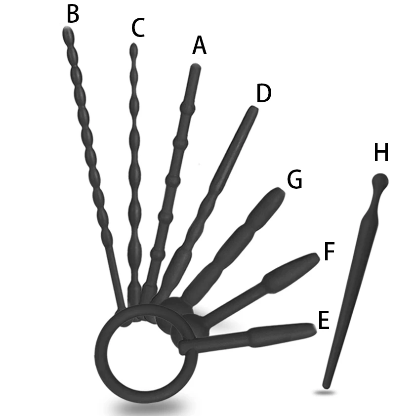 Секс силиконовый уретральный катетер Пенис с вилкой катетеры звуки конский глаз