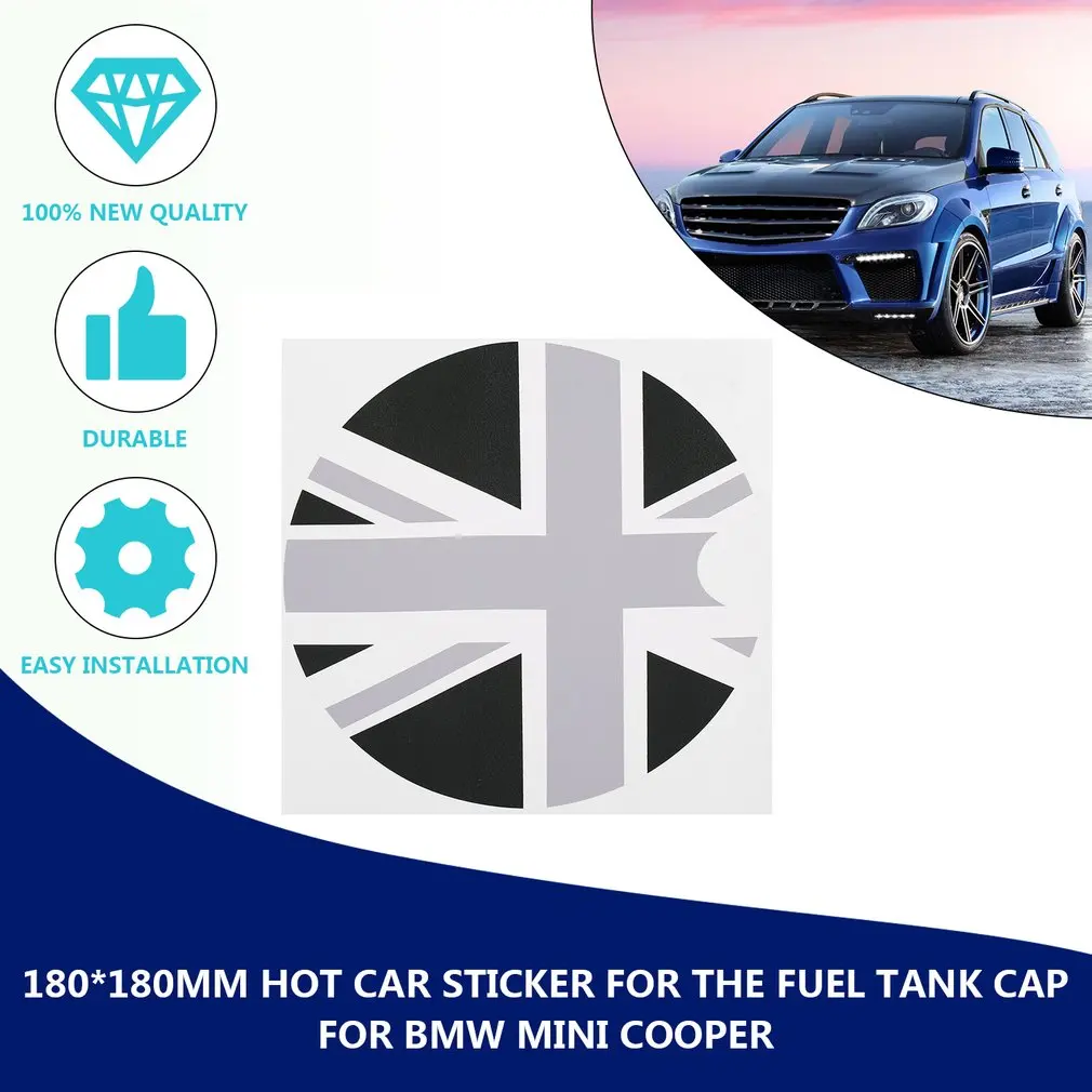New 2017 Tirol 1PC 180*180mm PVC Mini Car Petrol Diesel Fuel Tank Cap Gas Cover Vinyl Sticker Decal British UK Flag | Автомобили и