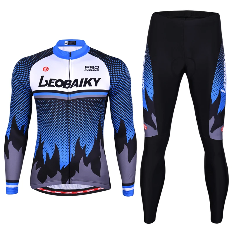 Термостойкий велосипедный комплект из Джерси Мужская зимняя флисовая