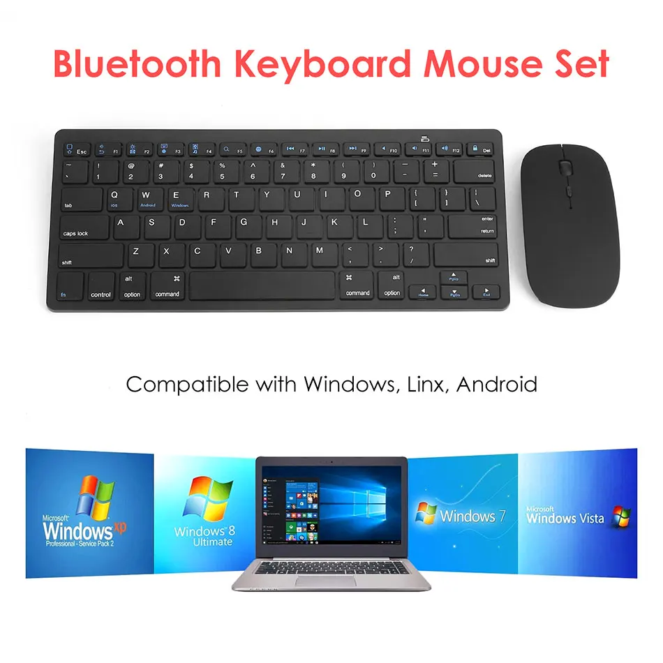 Беспроводная клавиатура мышь комбинированная с USB ресивером для настольного