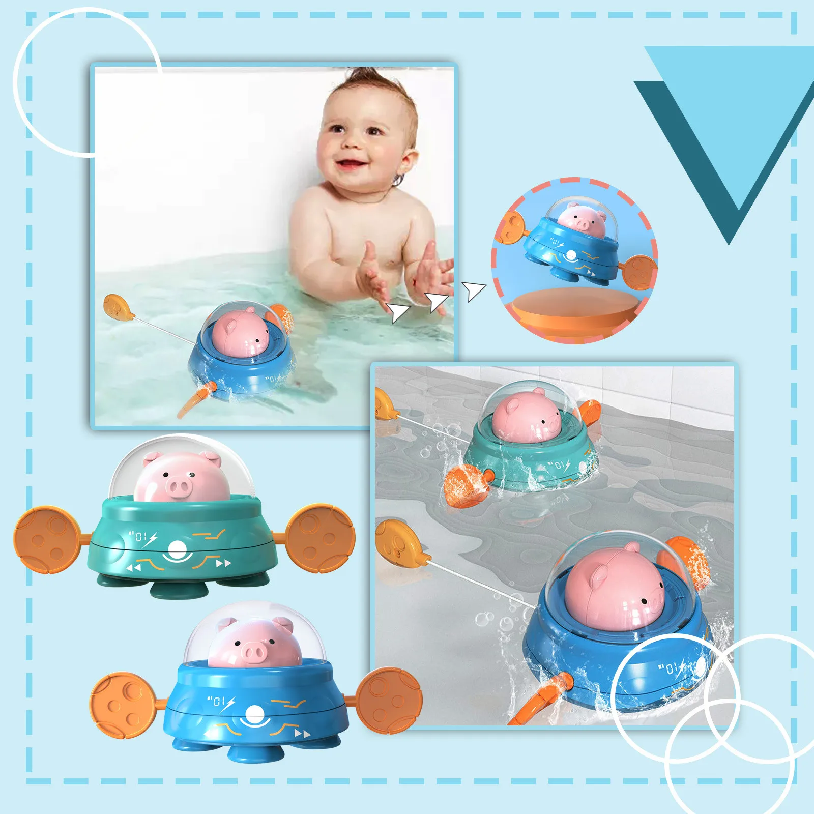 2 шт. детские игрушки для купания черепаха|Игрушки ванной| |