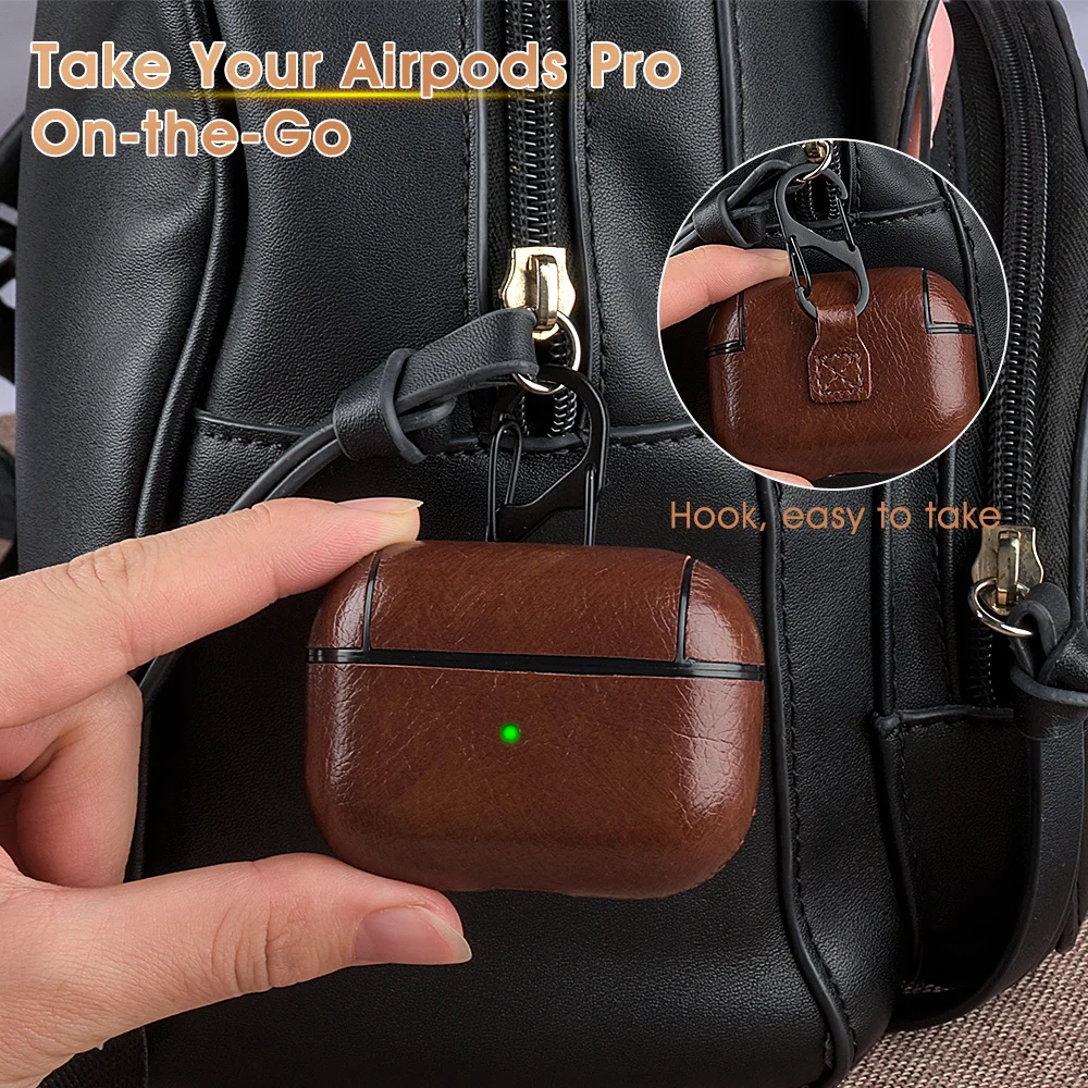 Кожаный чехол для наушников для Airpods Pro чехол Модный чехол для Apple Air Pods Pro 3 Наушники Earpods крючок для наушников-вкладышей зарядная коробка