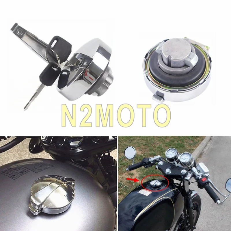 Винтажная Крышка для мотоциклетного топливного бака и масляного с замком Honda Shadow