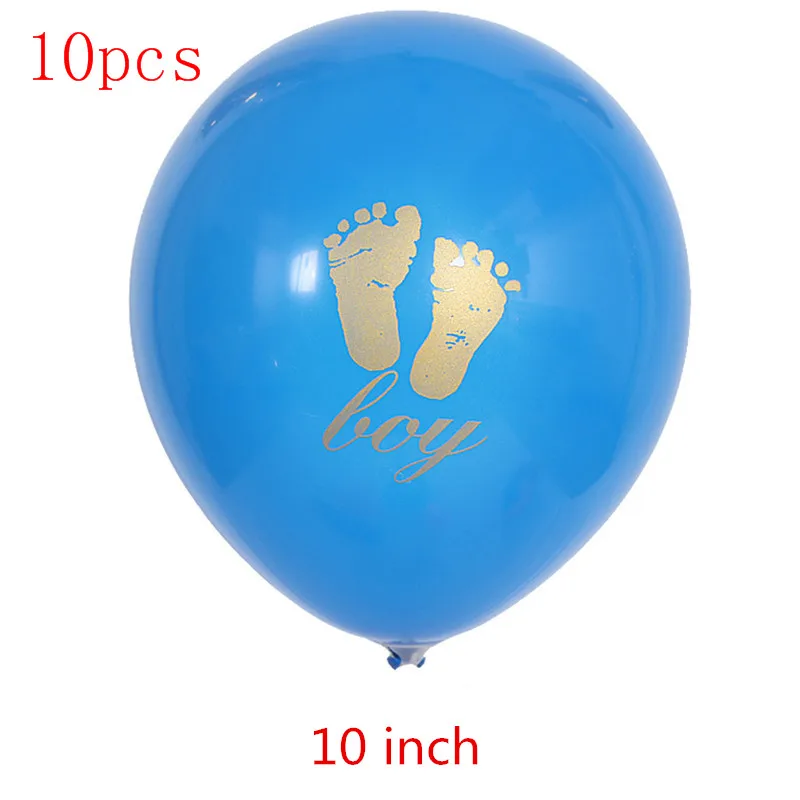 10pcs blue feet Черный, 36 дюймов, латексный воздушный шар для мальчиков и девочек, вечерние для украшения детского душа, украшение для девочек и мальчиков, фольга, шар 88 - Цвет: 10pcs blue feet