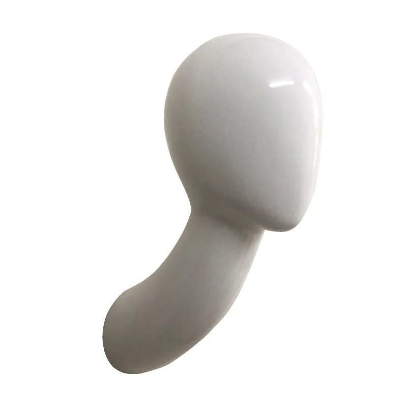 Белый стекловолокно настенный женский манекен головы для парика и шляпы дисплей