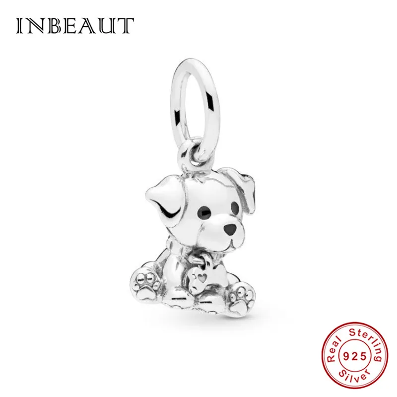 Браслет INBEAUT fit Pandora, серебро 925,, коала, кошка, лиса, бульдог, подвески, слон, лиса, собака, кролик, медведь, бусины, домашнее животное, сделай сам, ювелирное изделие