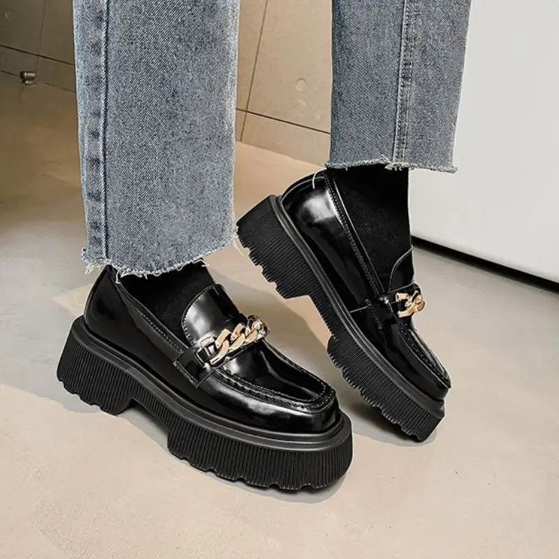 

RIZABINA 2021 New Women Pumps Real Leather Fashion Platform Thick High Heel Shoes Woman Spring Office Lady Footwear Size 34-39