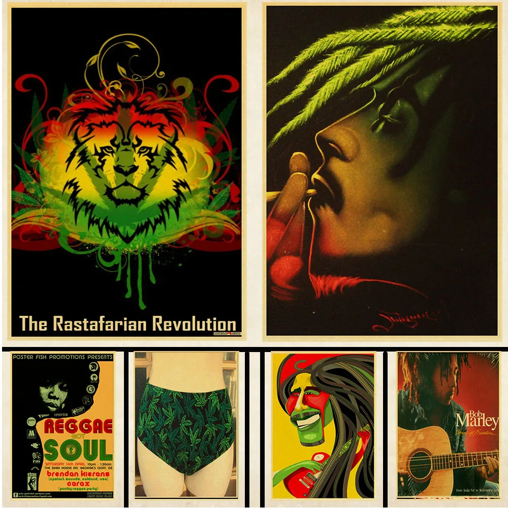 

WTQ Картина на холсте ретро постер Боб Марли Регги постер рок Ностальгический Настенный декор настенное Искусство Картина Декор для комнаты домашний декор