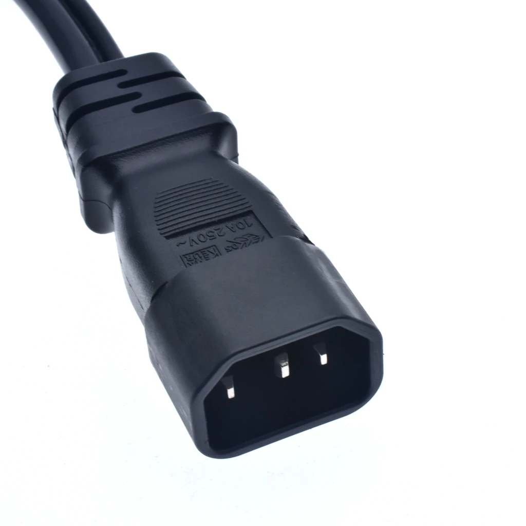 Y образный разветвитель шнур питания с 3 зубчатым штекером IEC320 C14 адаптер