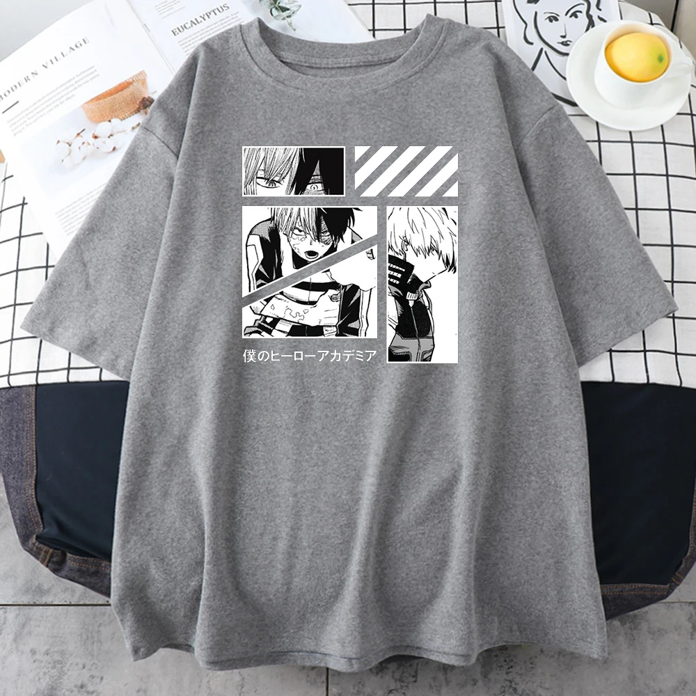 

My Hero Academia Todoroki Shoto T Shirts Women Summer Short Sleeve Causal Streetwear Oversized T Shirts Female Anime Clothes