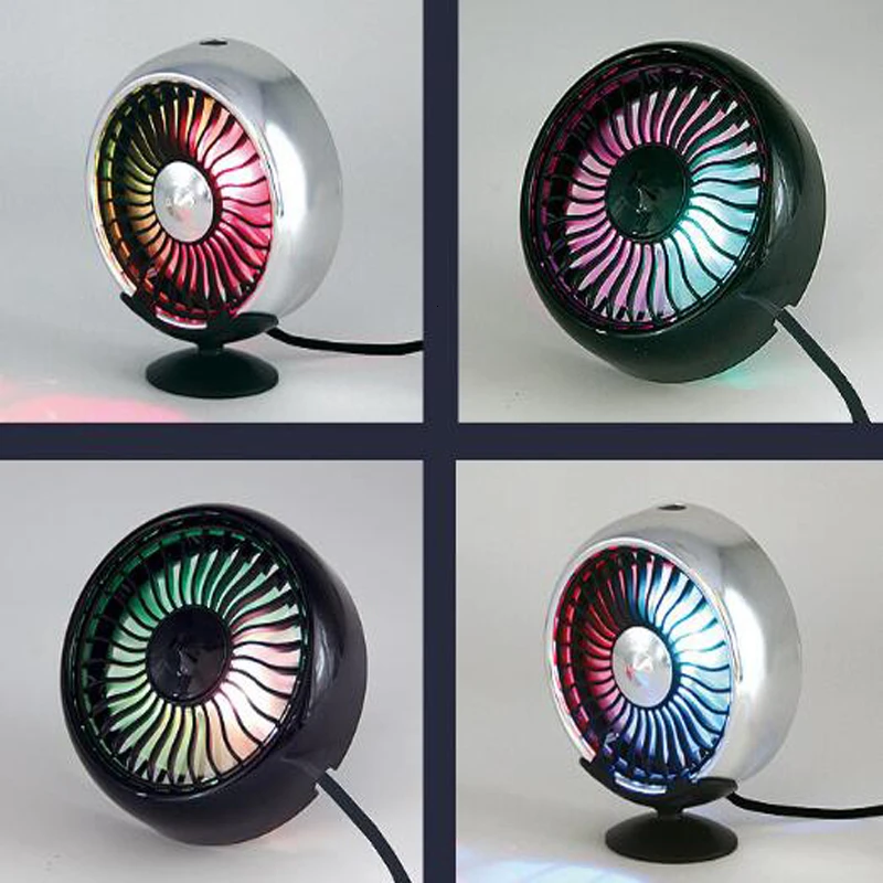 Многофункциональный автомобильный мини вентилятор 12 В Электрический вращение