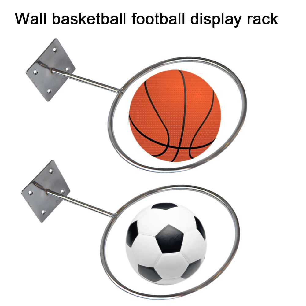 

Wall Mounted Basketball Holder Round Sports Professional Display Rack Iron Replacement Durable Accessories Outdoor Indoor Gym