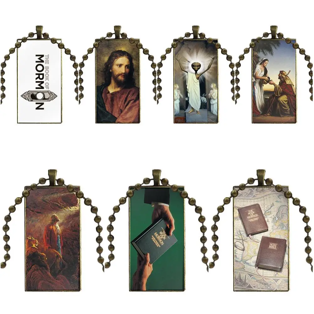 Для школьницы Макси Книга Мормона стеклянная подвеска с изображением галактики