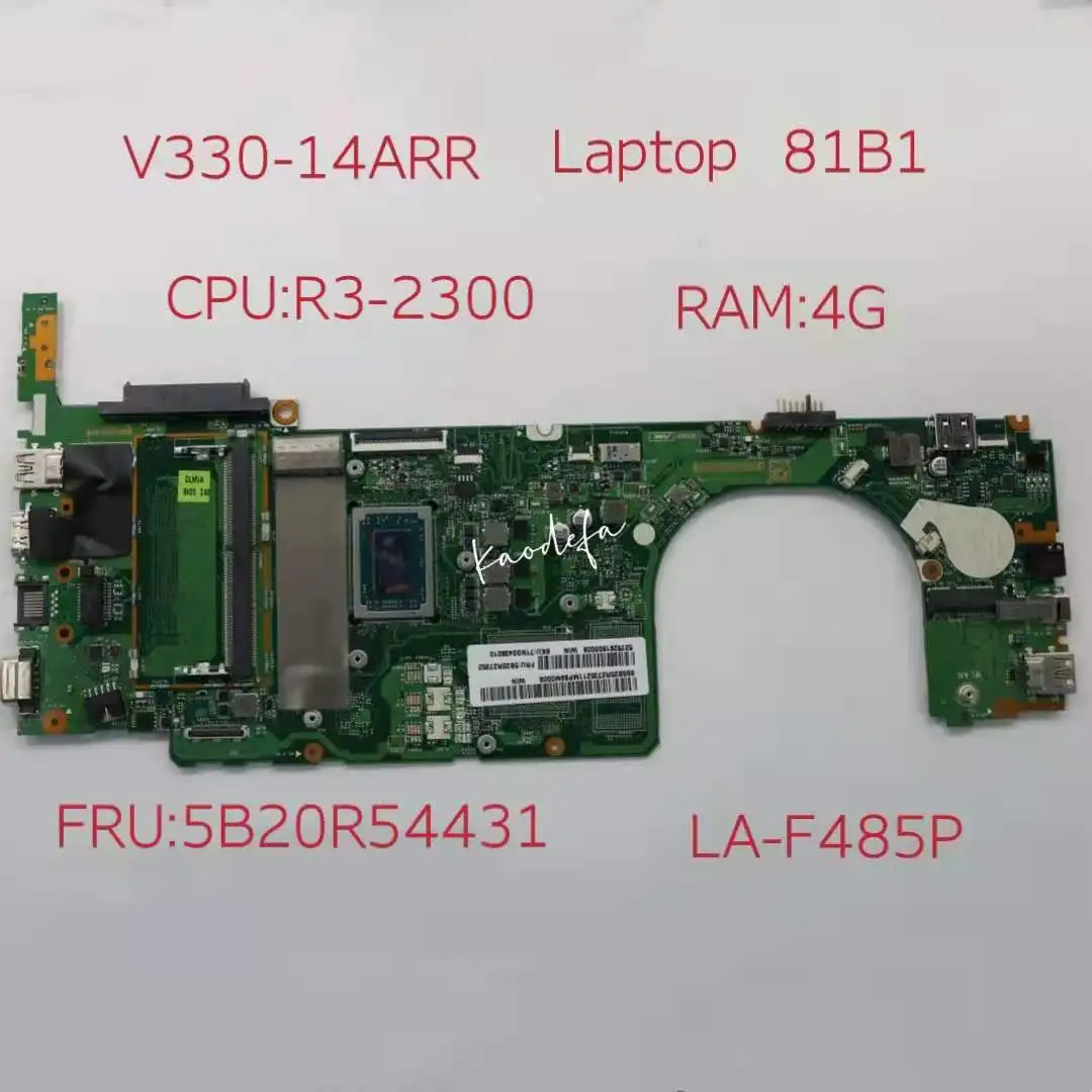 Ноутбук Lenovo LA-F485P, 5B20R54431 с процессором Ryzen V330-14ARR и ОЗУ 4 Гб