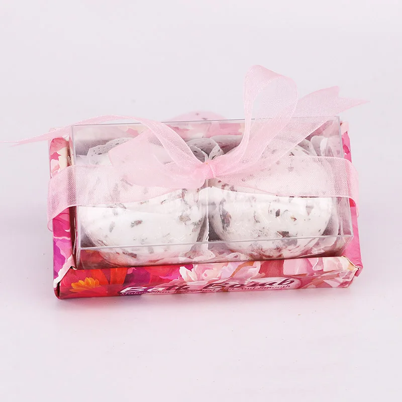 

Newly 2pcs Bath Salt Bomb Ball Rose Dried Flower Moisturize Body Scrub Relaxation Valentine's Day Gift