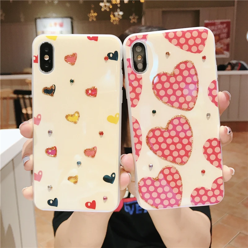 Мягкий силиконовый чехол для iPhone 11 Pro X XR Xs Max 6 6s 7 8 Plus с блестящим