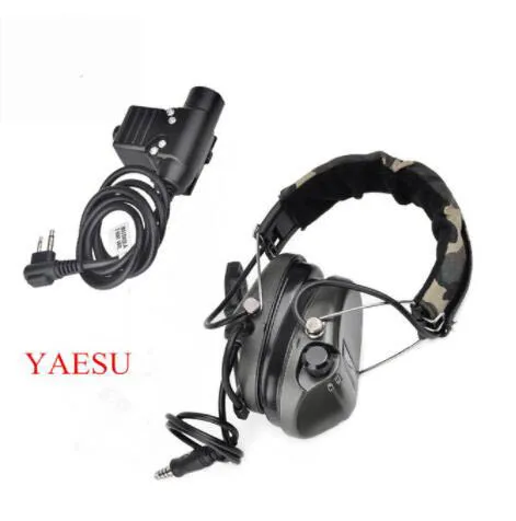 YAESU Новые наушники ZTAC Military Softair Sordin, охотничьи наушники для защиты ушей с Z Tactical PTT Phone Midland Kenwood U94 PTT Z111 FG Z113 - Цвет: YAESU