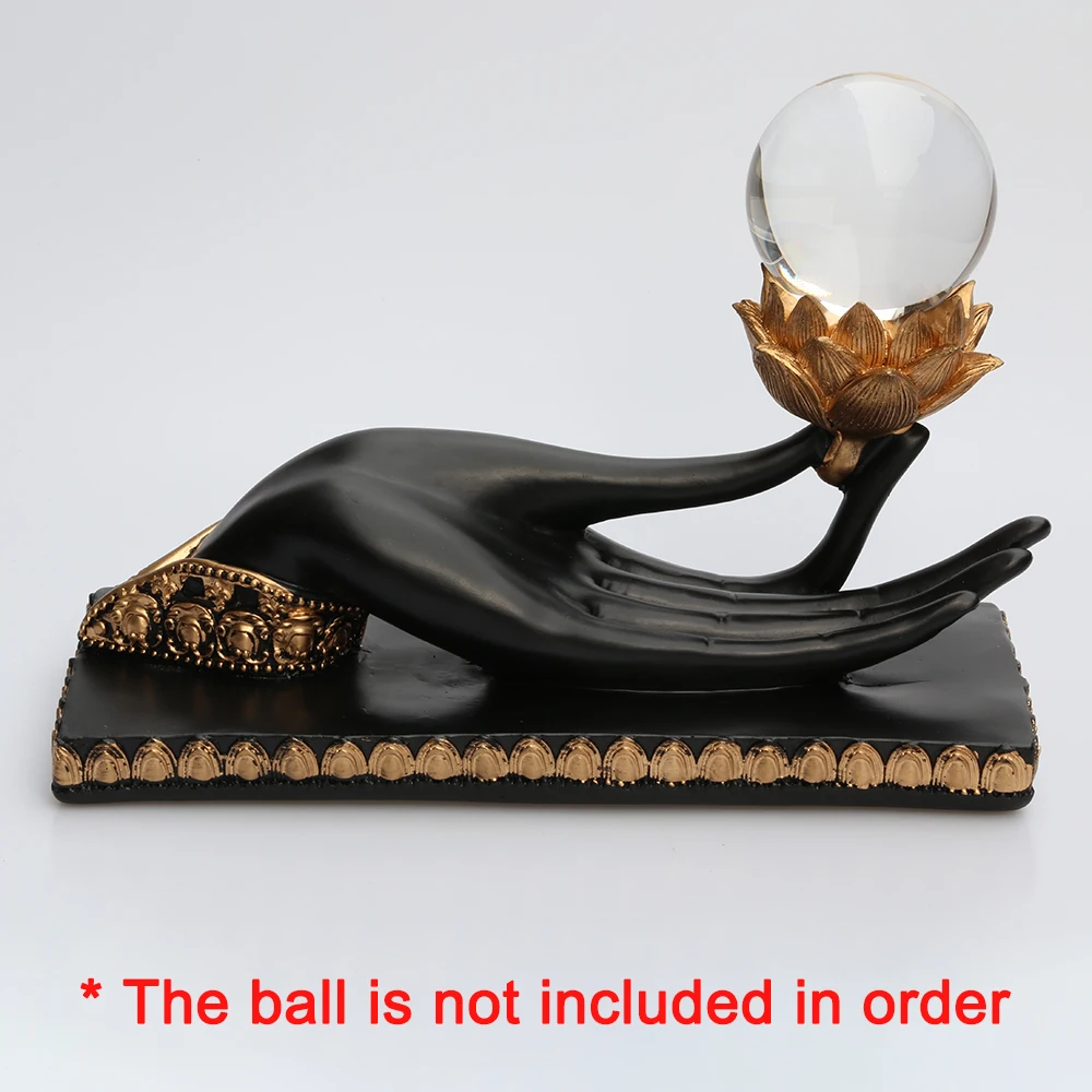 Полимерная подставка Будда для стеклянных объективов с кристаллами и шариками