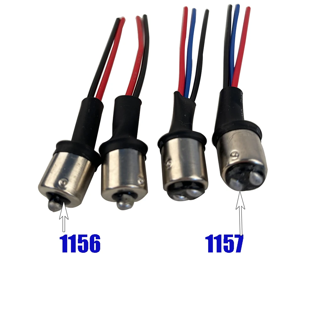 

2Pcs Car BAY15S 1156 BAY15D 1157 Male Connector Wiring Harness For Brake Steering Taillight Headlight Signal Modification