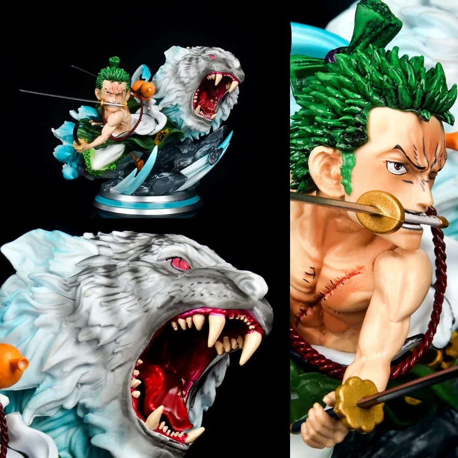 

Anime One Piece Roronoa Zoro Hunting White Tiger Kimono Scene PVC Action Figure Statue Collectible Model Toys Doll Gifts