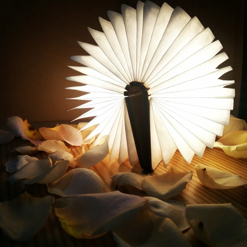 

LED Faltbare Buch licht Wiederaufladbare Form USB Schreibtisch Lampe MINI Nacht licht kinder Kreative Home Decor Warme