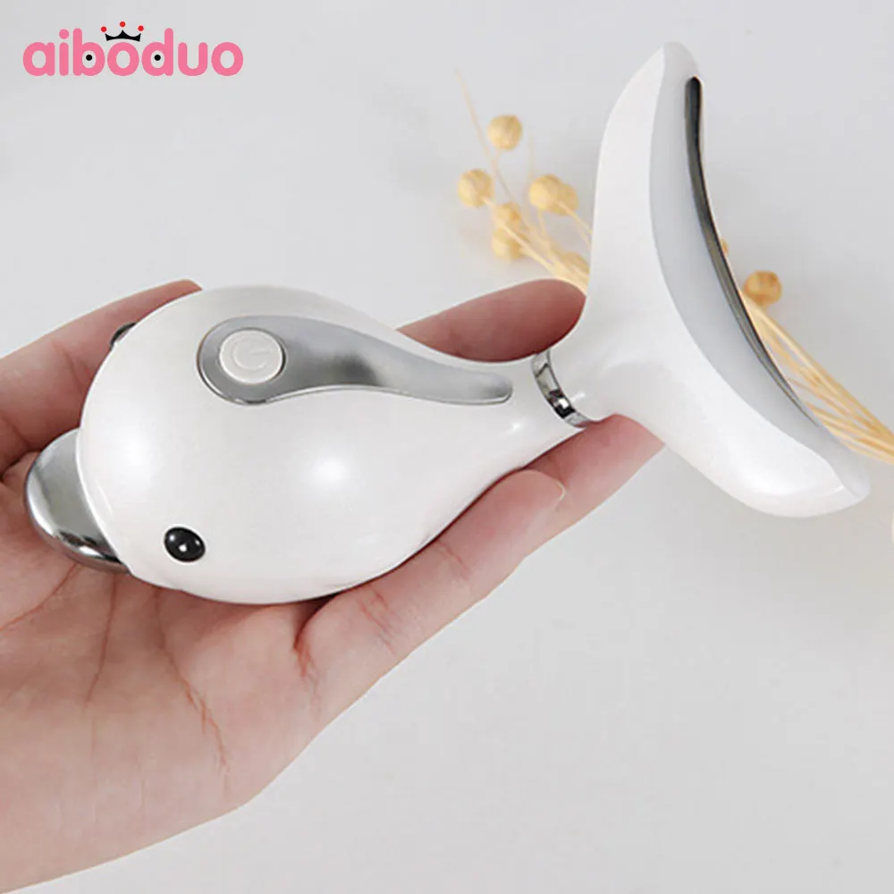 Светодиодный массажер для лица и шеи аппарат фототерапии удаления морщин