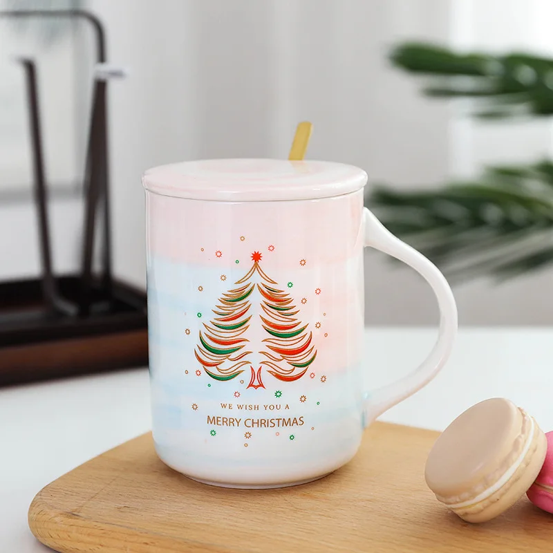 Креативная Скандинавская Рождественская керамическая кружка со снежинками