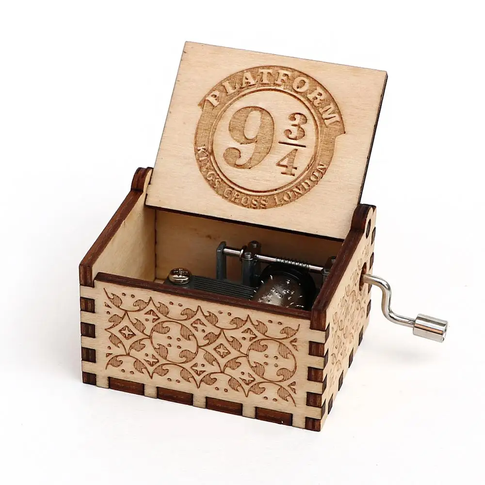 Прямая поставка антикварная резная деревянная музыкальная шкатулка ручной