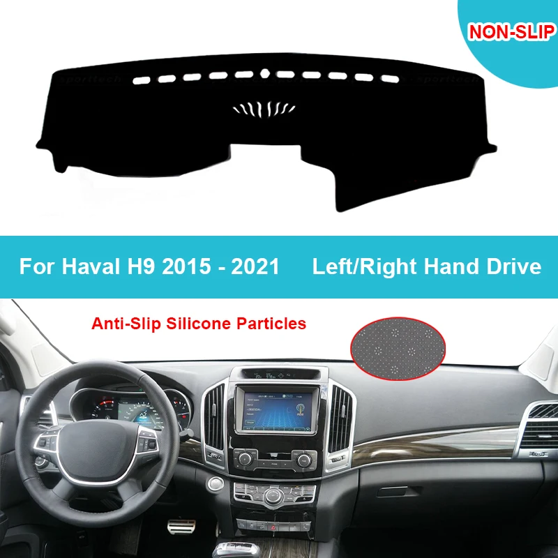 

Car Dash Mat Dashboard Cover Carpet Cape For Haval H9 2015 - 2020 2021 LHD RHD Rug Sun Shade Dashmat Pad Anti-UV Block Sun