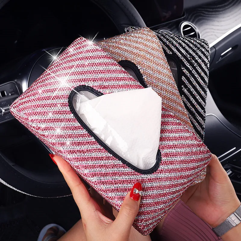 

2020 new car interior decoration creative mulfifunctional block armrest home office car tissue box auto