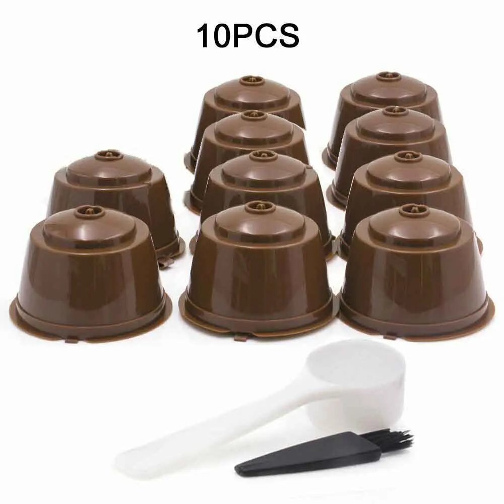 10 шт. многоразовые капсулы для фильтров кофе Dolce Gusto в комплекте капсул ложка и