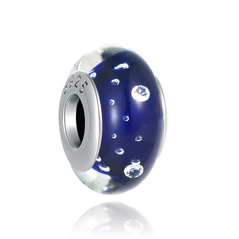 Новые искусственные серебряные цветные бусины из муранского стекла и циркония DIY