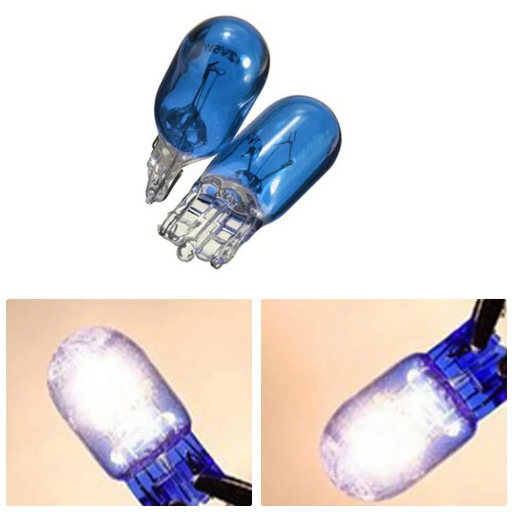 

2pcs T10 Wedge Halogen Lamp W5W 501 194 LED Indoor Bulb Car Truck Blue 12V Interior Lights Instrument Lights High Quality