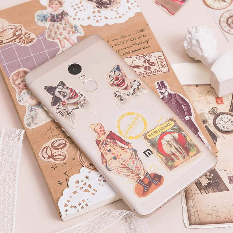 1 компл./лот Kawaii канцелярские наклейки в стиле ретро карманная книга дневник