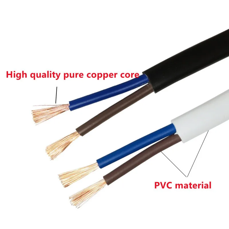 2-жильный плоский параллельный кабель 18AWG 17/15/13/11AWG из чистой меди оболочка ПВХ