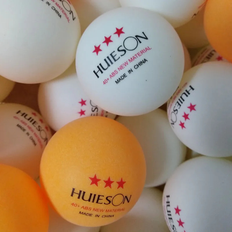 50 Orange 50 White 100pcs/Pack Huieson 3 Stars Table Tennis Ball 40+ ABS New Material 2.8g Trainning Ping Pong Balls Students Table Tennis Balls - Color: 50 Orange 50 White