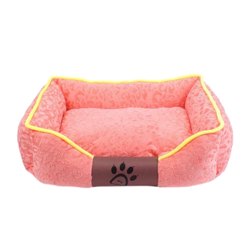 Pink Зимний диван для собаки, камуфляжная кровать для кошки, дышащее гнездо для питомца, для щенка, котенка, удобные товары для щенков, теплый домик для питомца - Цвет: Pink