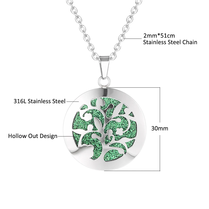 Женское Ожерелье Диффузор из нержавеющей стали 316L с фетровыми подушечками -