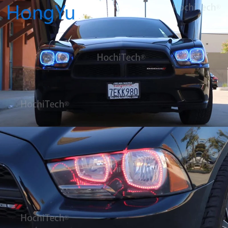 Для Dodge Charger SXT Plus 2011 2012 2013 2014 Автомобильный разноцветный светодиодный кольцевой