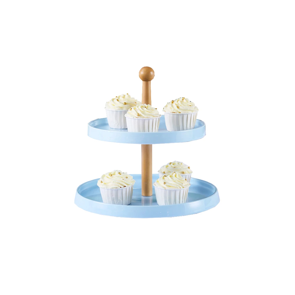 Двухуровневая стойка для торта керамическая тарелка еды десертных закусок блюда